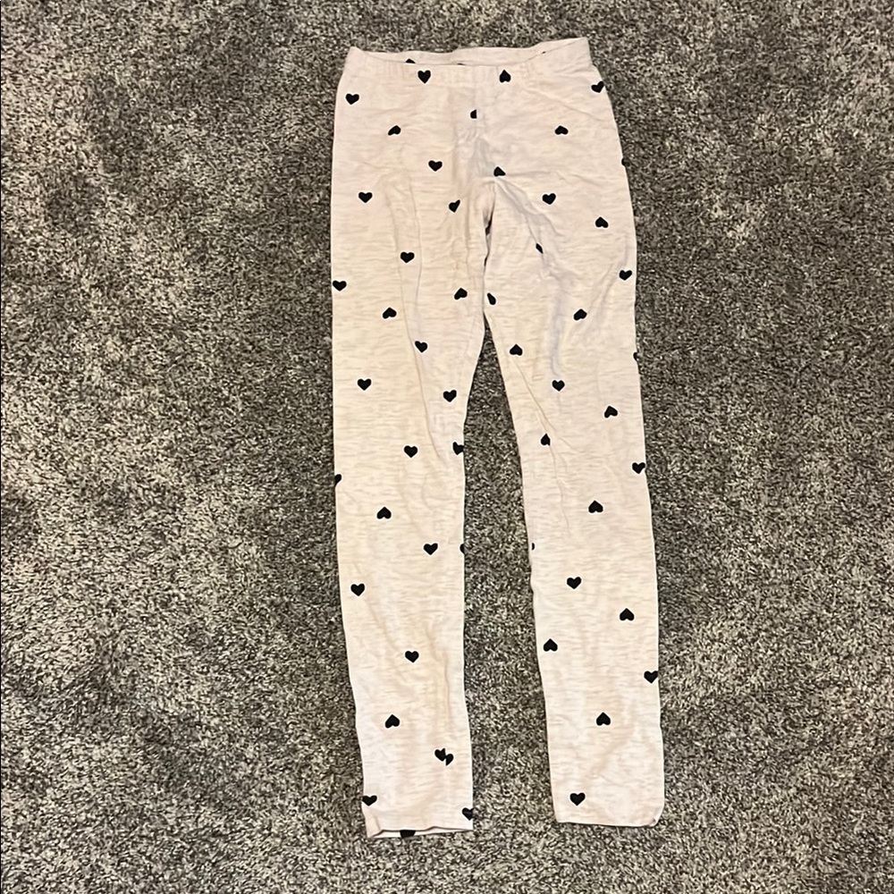 Old Navy Kids Leggings with Black Heart Print